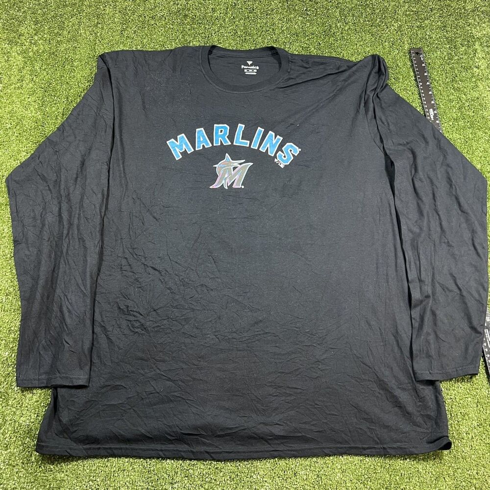 NWOT Miami Marlins Fanatics Black Long Sleeve T-Shirt Women's 3XL Personalized